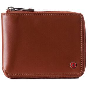 Alpine Swiss Mens Womens RFID Blocking Zipper Wallet Leather Zip Around Bifold